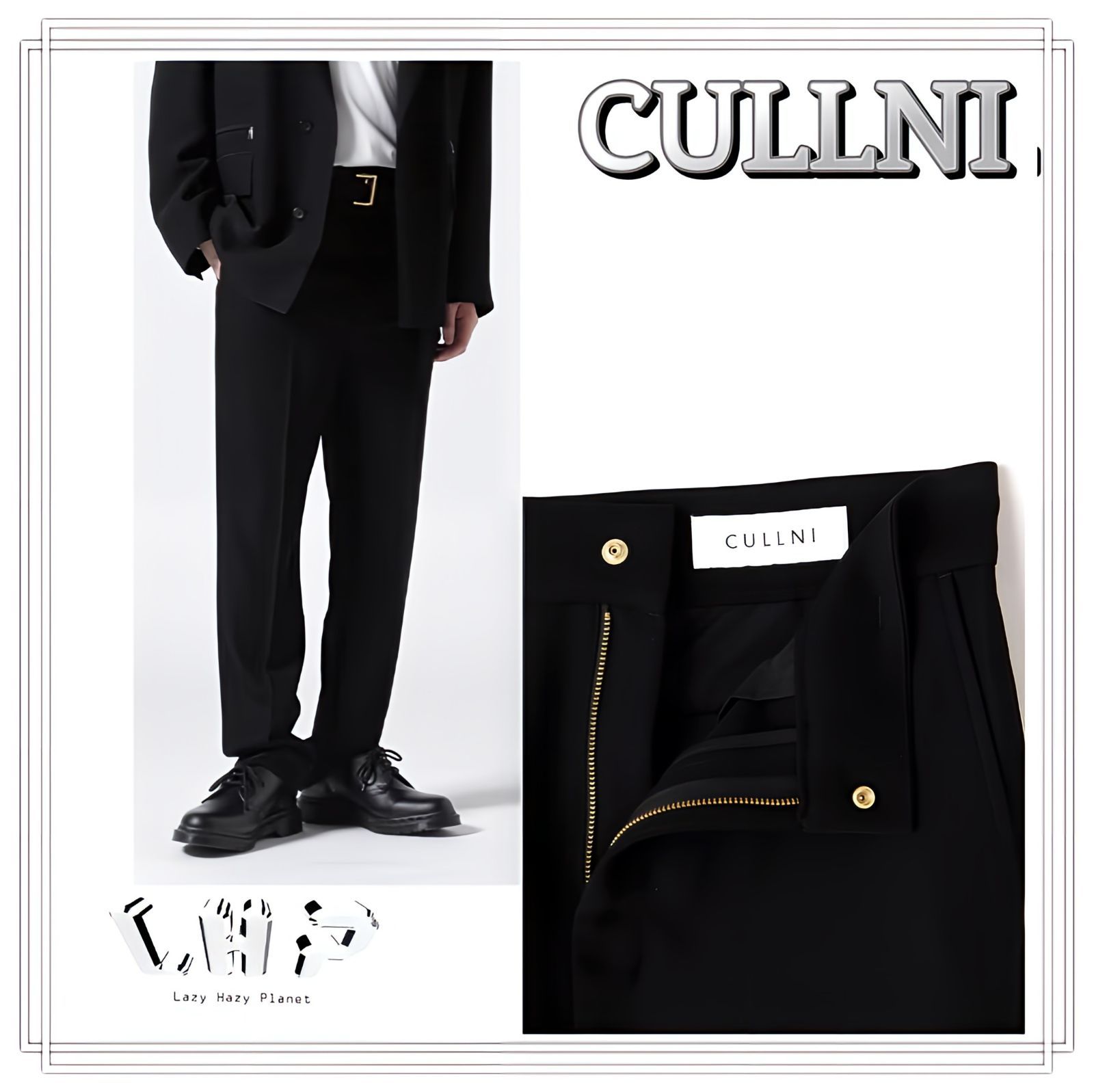 CULLNI/クルニ/Double Satin Slim Pants ブラック LHP CULLNI クルニ