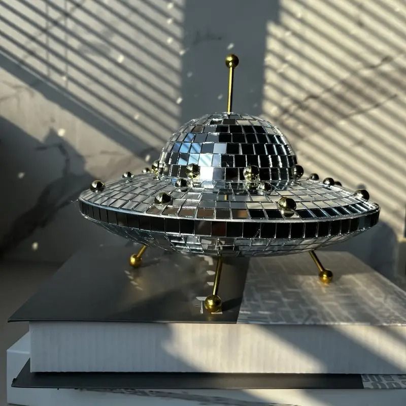 宇宙 UFO ミラーボール オブジェ 装飾 オーナメント