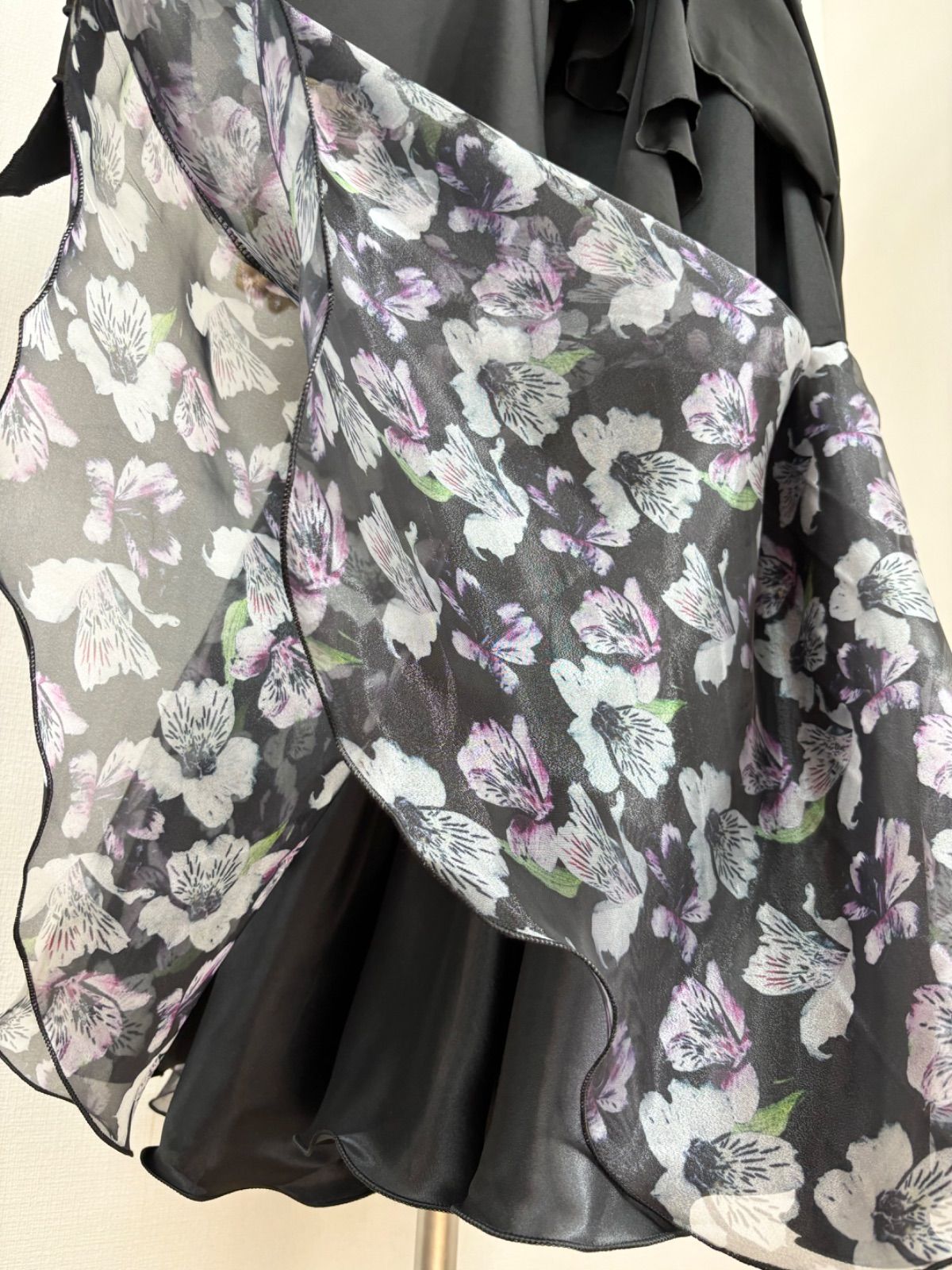 新品》社交ダンス オーガンジーミックス オーガンジーフリル