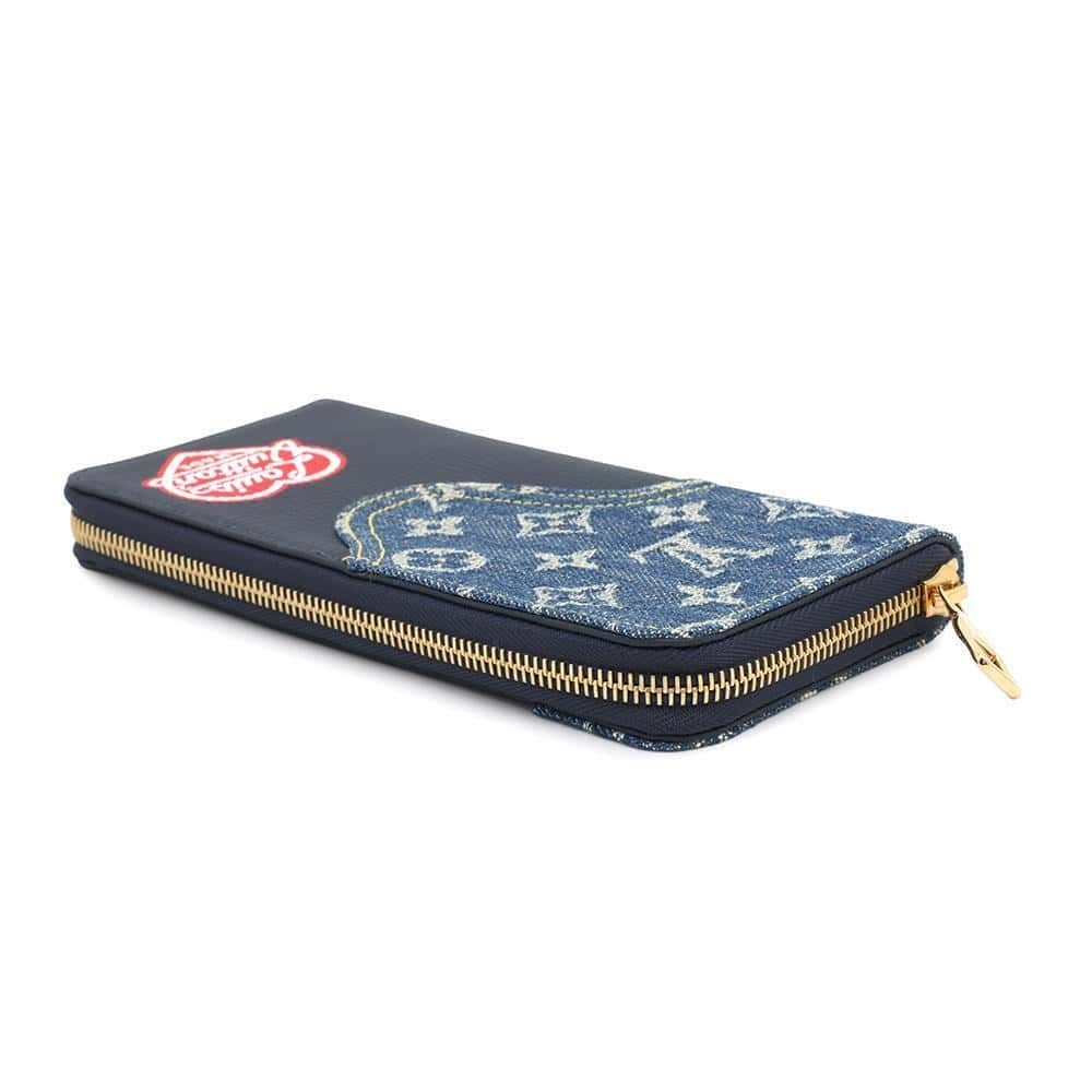 ルイヴィトン LOUIS VUITTON モノグラム デニム ジッピーウォレット