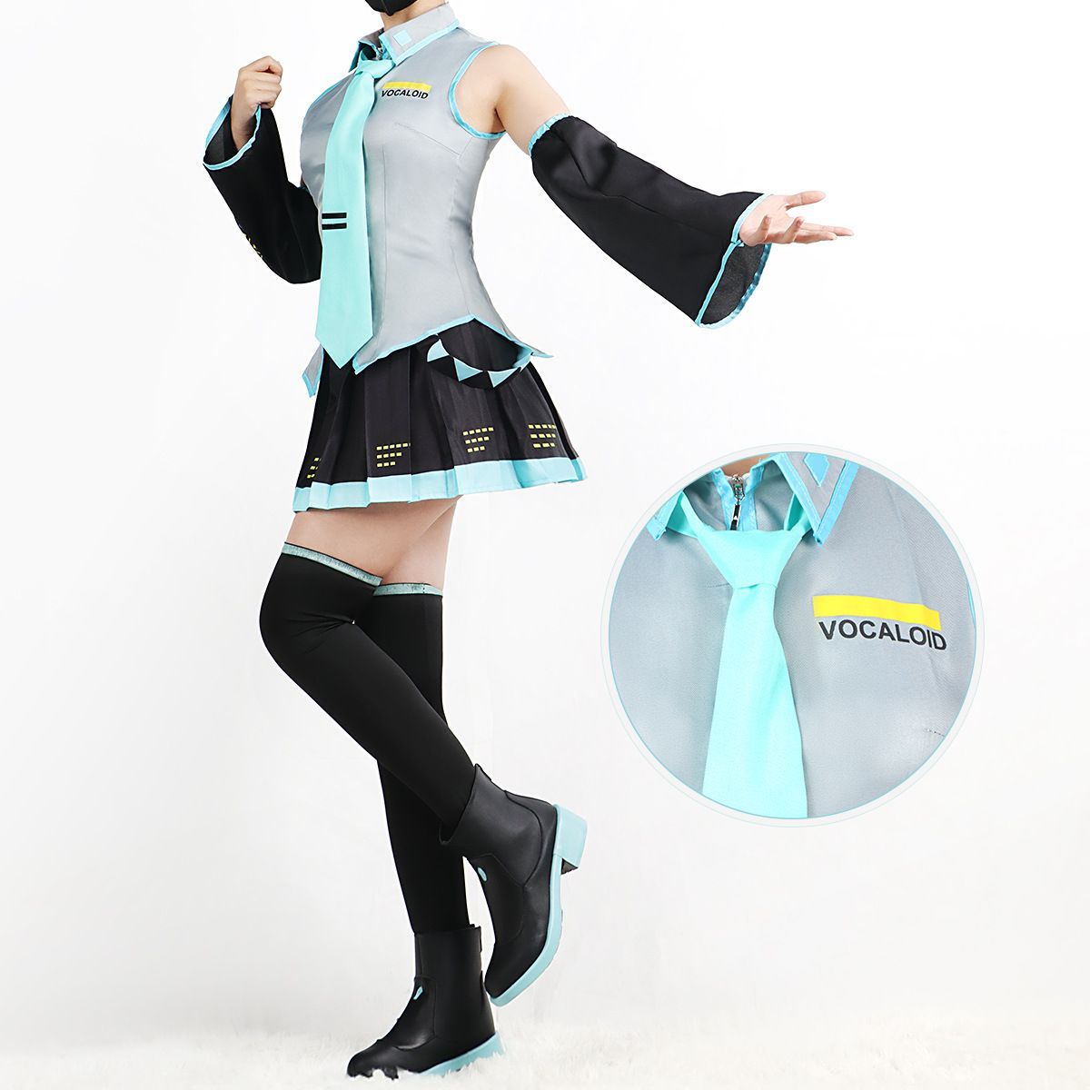 初音未来 MIKU 公式服コスプレ初音ミク cosplay MIKU はつね 制服 セットこすぷれ 布地 コスチューム Cosplay 衣装 仮装  スカートとパンツ クリスマス ハロウィン コスプレ アニメ 変装 - メルカリ