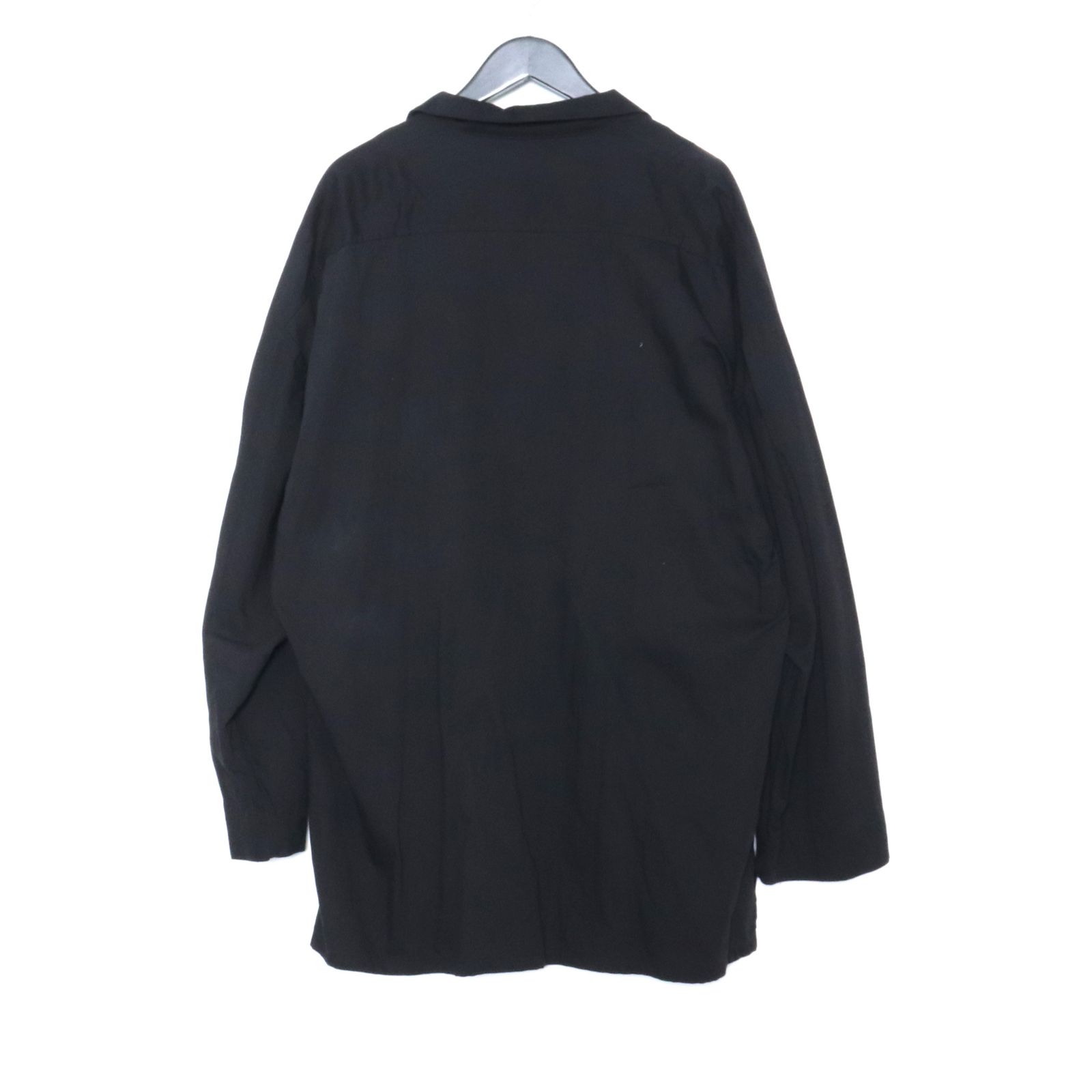 YOHJI YAMAMOTO スタンドカラー長袖ロングシャツ - メルカリ