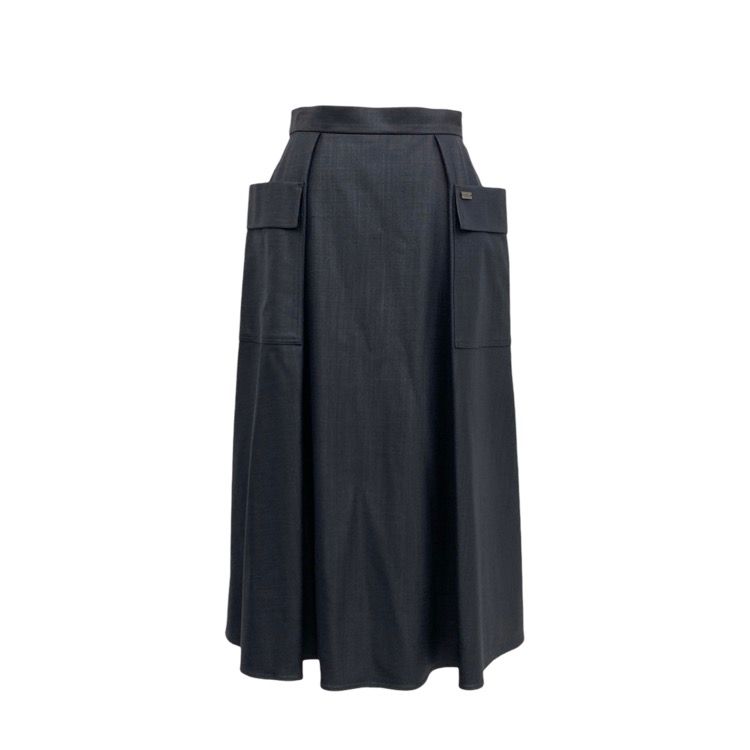 ♥品 FOXEY NEWYORK フォクシー スカート ポピー ポリエステル ネイビー 38 45144-NSSOY