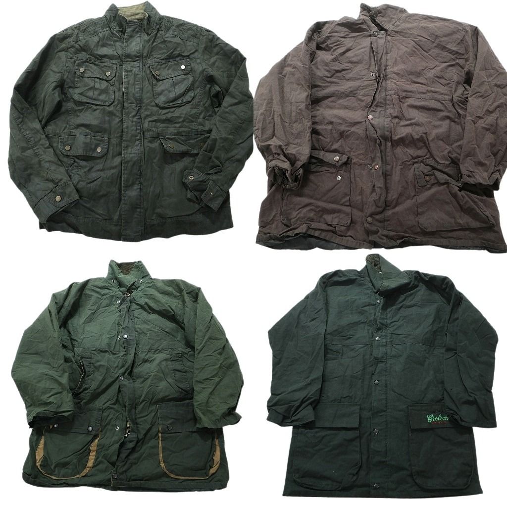 ふるぎ 古着卸 まとめ売り オイルド ジャケット 4枚セット (メンズ L ⁄XL 古着