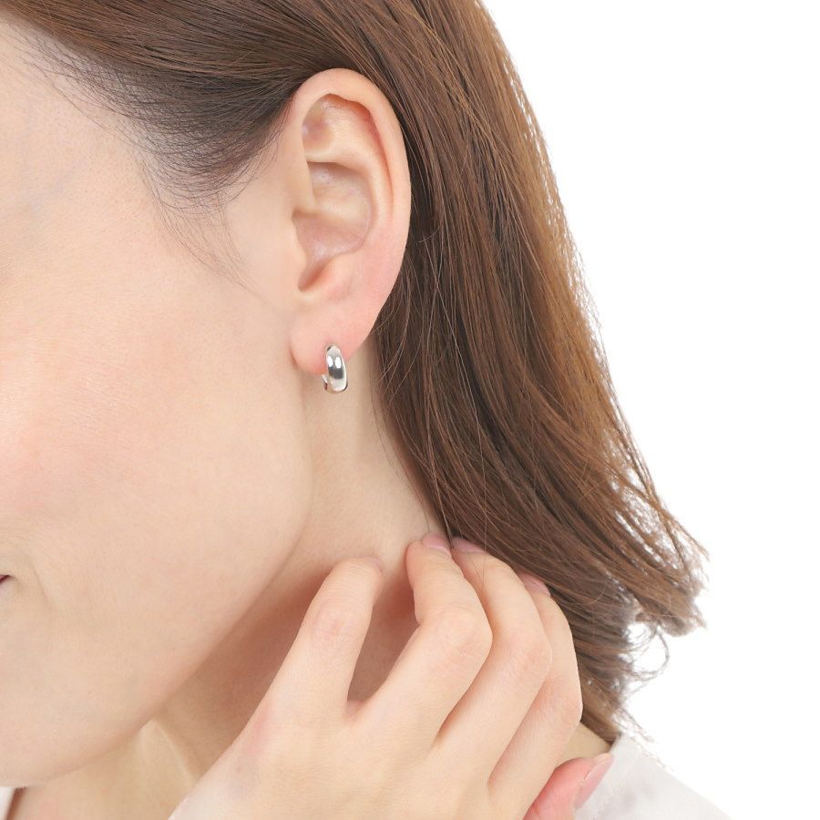 ＊maiさん＊プラチナ【5×13mm 月甲フープピアス】刻印入新品！ 地金＊プラチナ【7×13mm 月甲フープピアス】Pt900刻印入 日本製