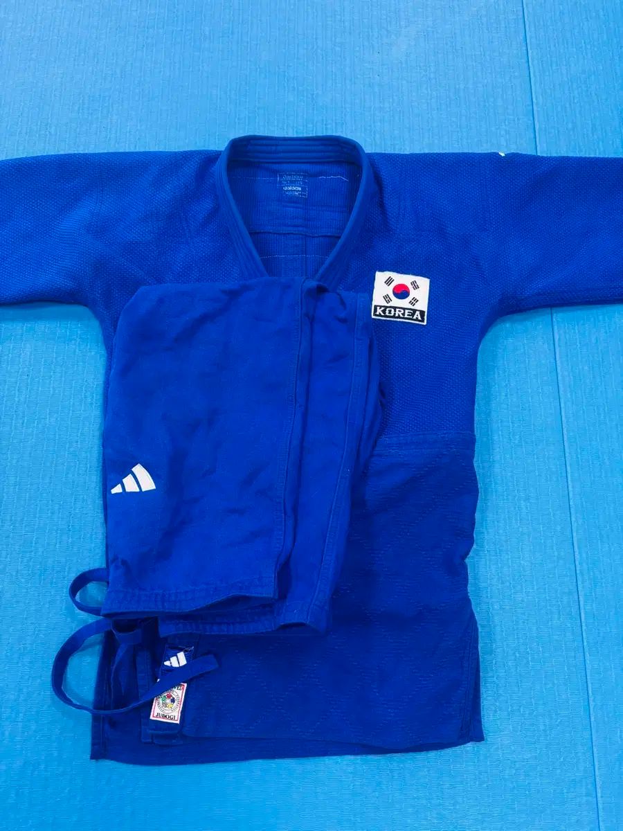 アディダス 選手用 試合用 デニム色 柔道着 165