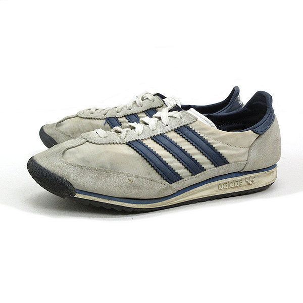 Z【23cm】アディダス/ADIDA SL72  ナイロンスニーカー灰/紺LADIES/アメカジ82S78999【中古】
