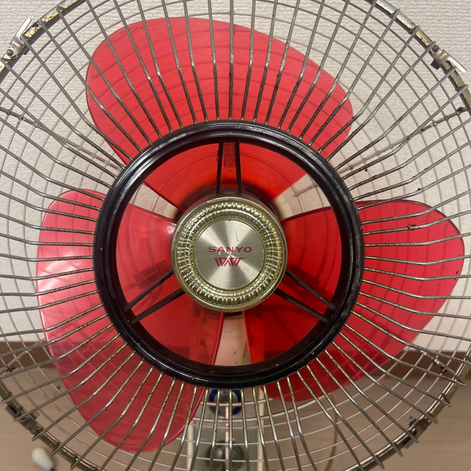 SANYO EF-6DK 壁掛け扇風機 昭和レトロ 希少 赤羽 赤プロペラ