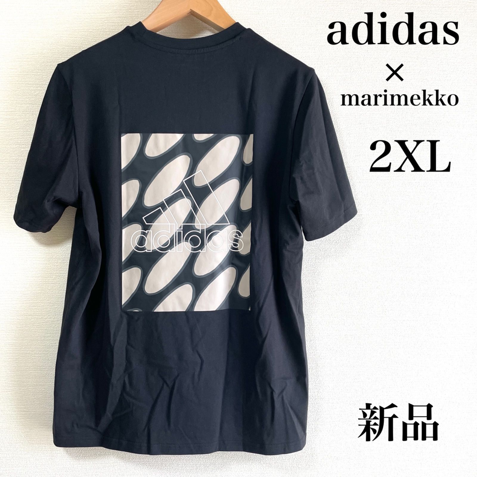 新品】アディダス マリメッコ コラボ Tシャツ メンズ 2XL ブラック 