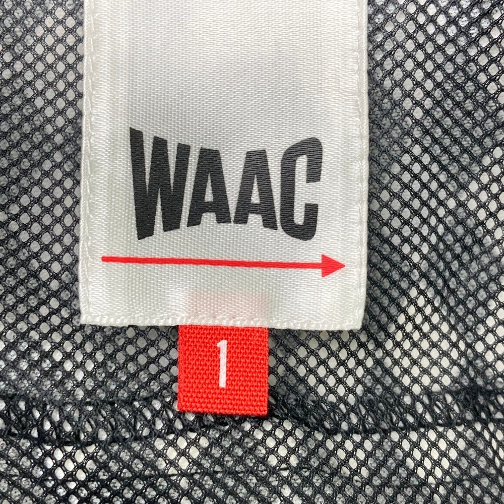 サイズ：1 WAAC ワック  ジップジャケット 裏メッシュ ダイヤ柄 ブラック系 [240101440857] ゴルフウェア メンズ ストスト サイズ：1 WAAC ワック ジップジャケット 裏メッシュ ダイヤ柄