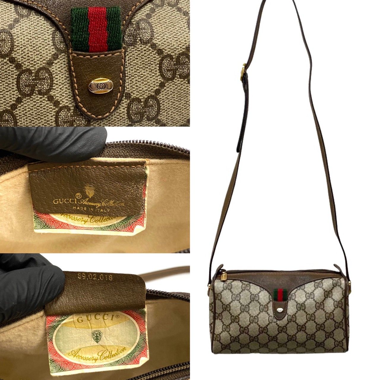 極 美品 紙タグ付き GUCCI グッチ オールドグッチ シェリー