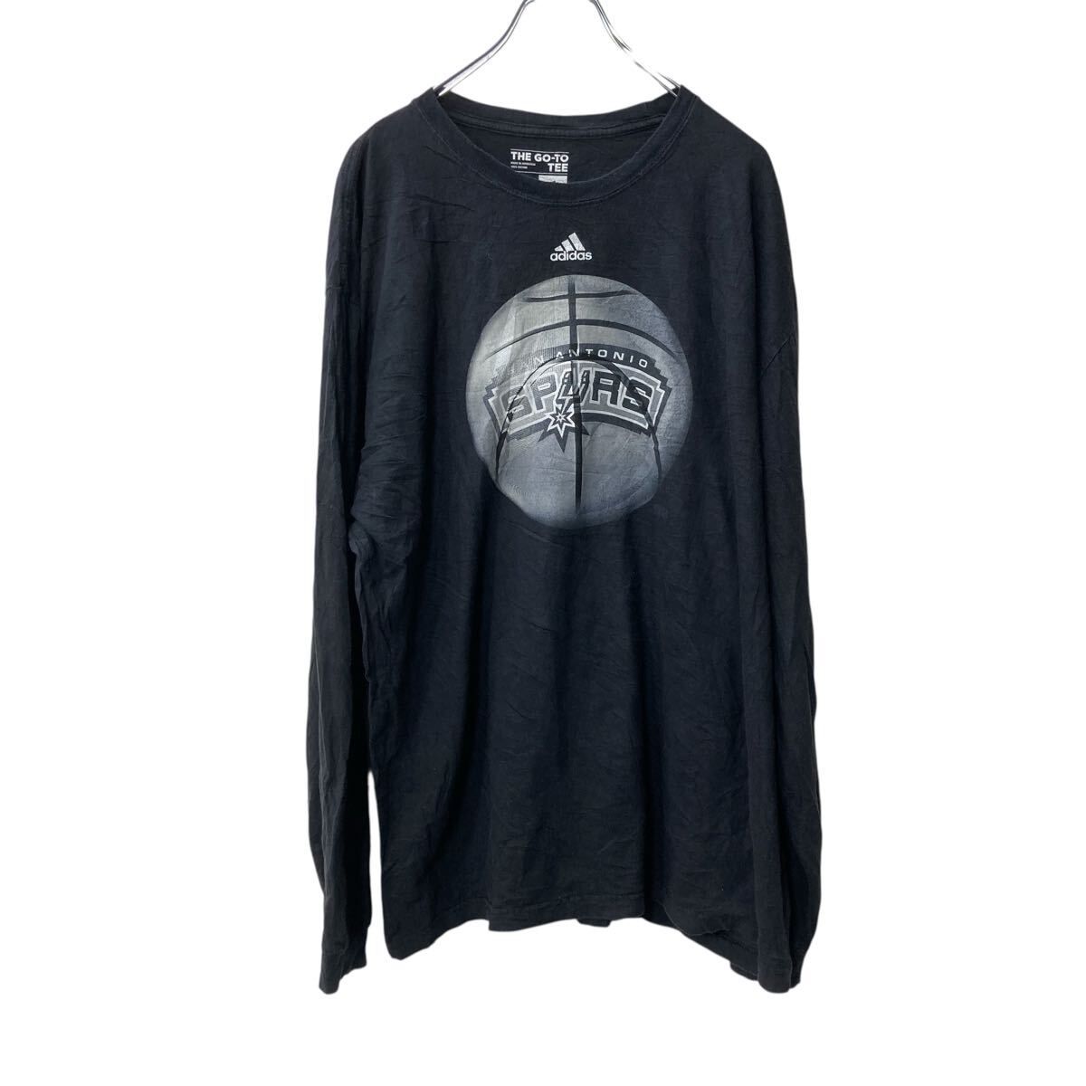 adidas 長袖 プリントTシャツ 2XL ブラック アディダス プル adidas 長袖 プリントTシャツ 2XL ブラック アディダス プル