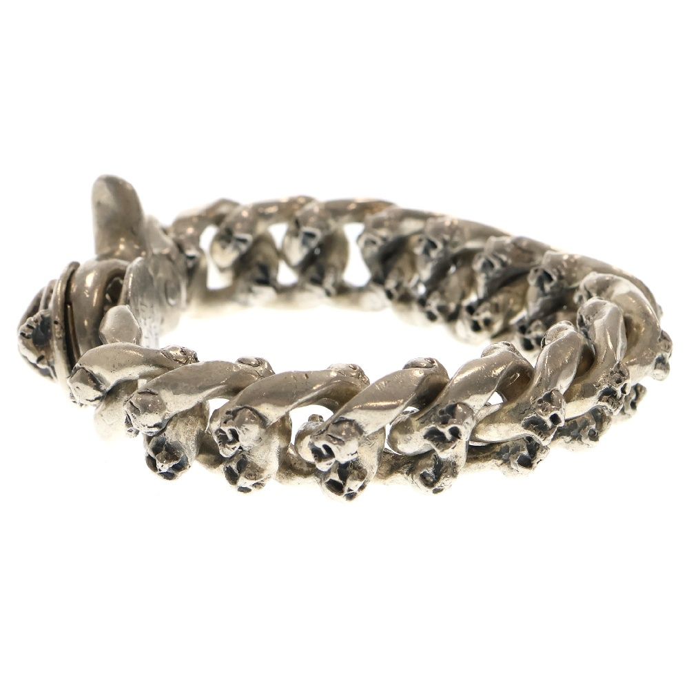 サーティーンデザインズ　スカルブレスレット　シルバーアクセサリー サーティーンデザインズ スカル 8連 ブレスレット シルバー