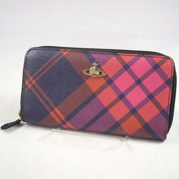 Vivienne Westwood / ヴィヴィアンウエストウッド ■ラウンドファスナー長財布 ダービー  【財布/サイフ/ウォレット/wallet/コイン】 ブランド