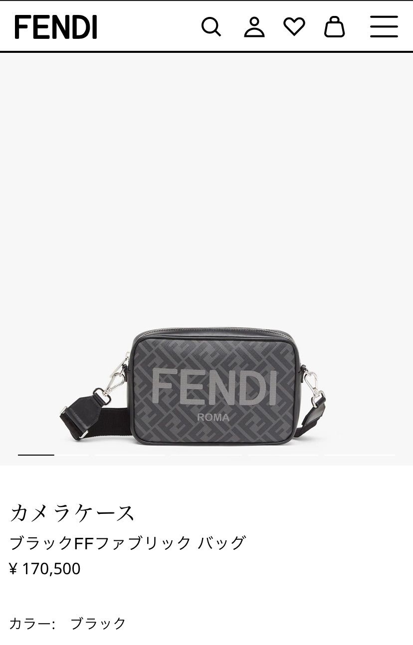 美品✨FENDI カメラケース メンズ FFファブリック ショルダーバッグ