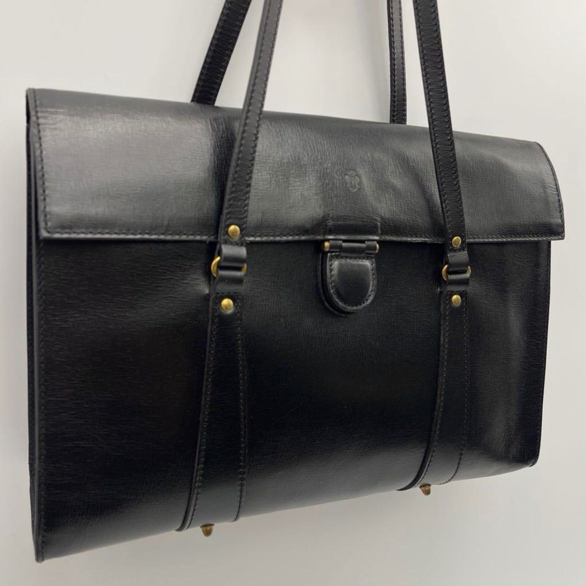 Felisi レザーハンドバッグ ブラック 本革 トートバッグ13-44