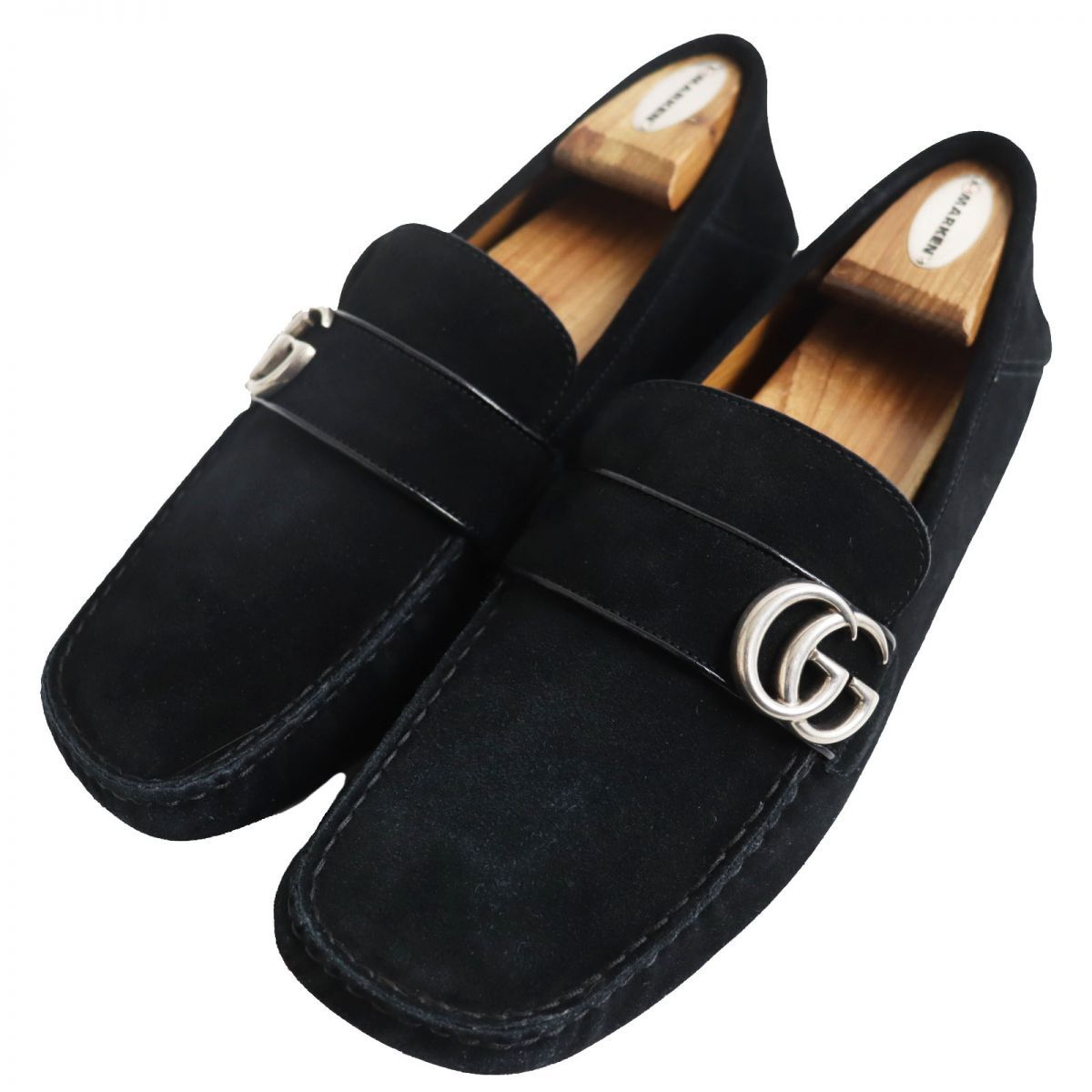 極美品○GUCCI グッチ 473768 スウェードレザー GGマーモント 