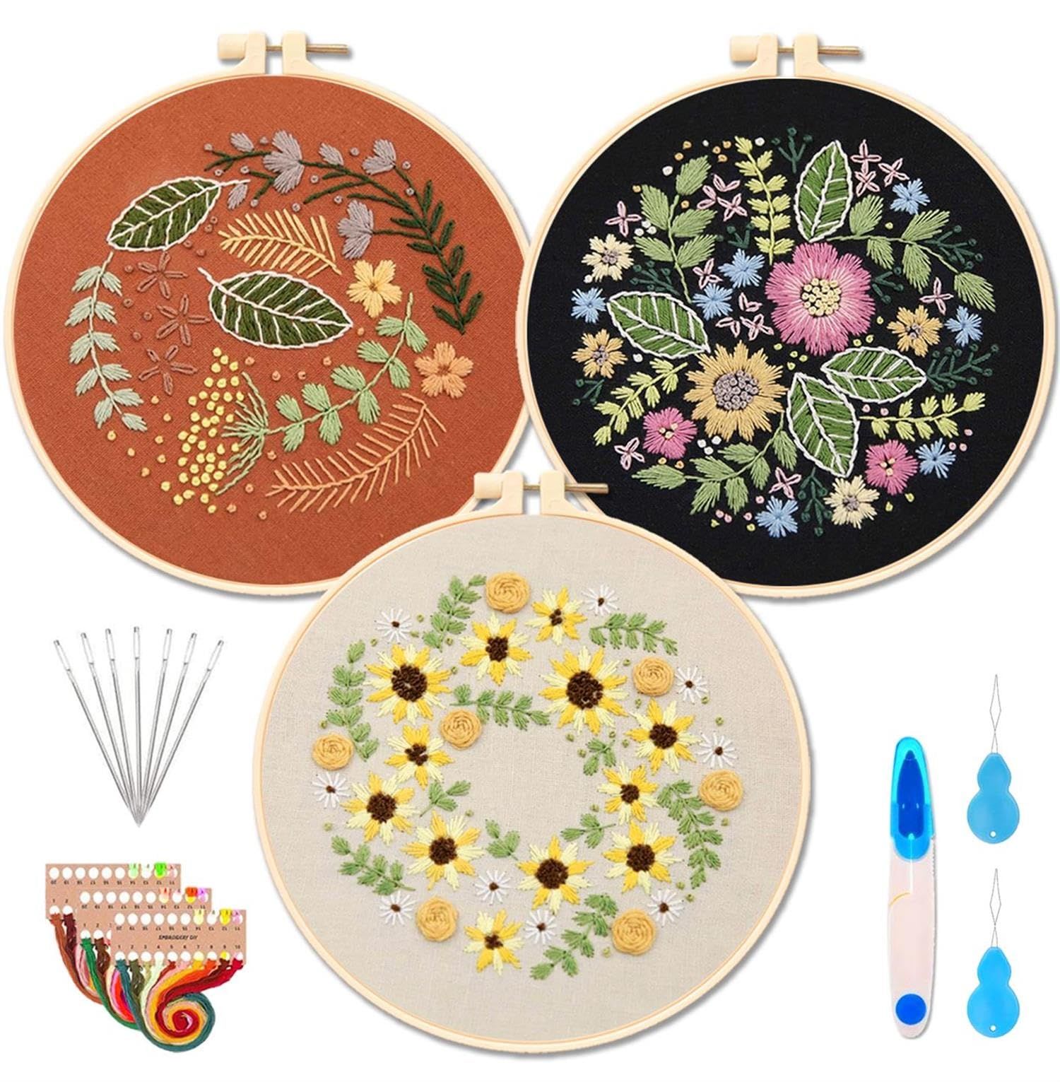 ヴィンテージ刺繍クロス＆ハンドメイド刺繍·͜· ♡ SUPECENT 刺繍キット 初心者向け クロスステッチ刺繍 キット