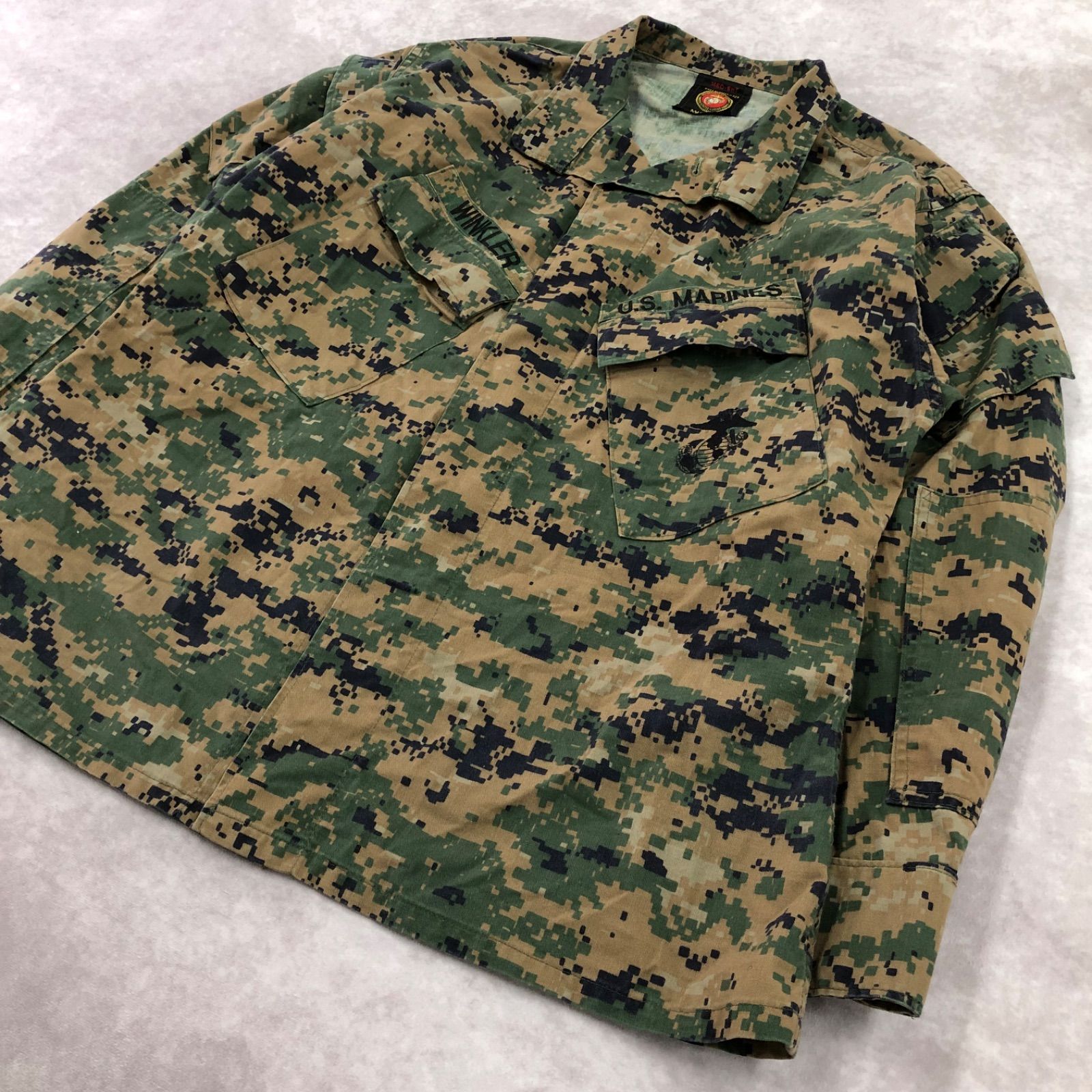 米軍実物 アメリカ軍 U.S.ARMY 2006年製 00s カモフラ 迷彩柄  刺繍 フィールドジャケット ミリタリージャケット