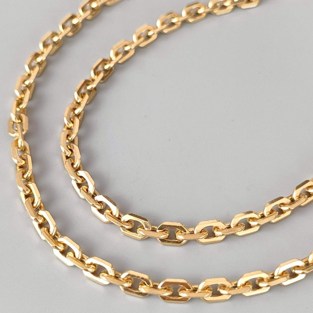 18金 K18 田中貴金属 極太カットアズキチェーン 造幣局刻印 男女兼用