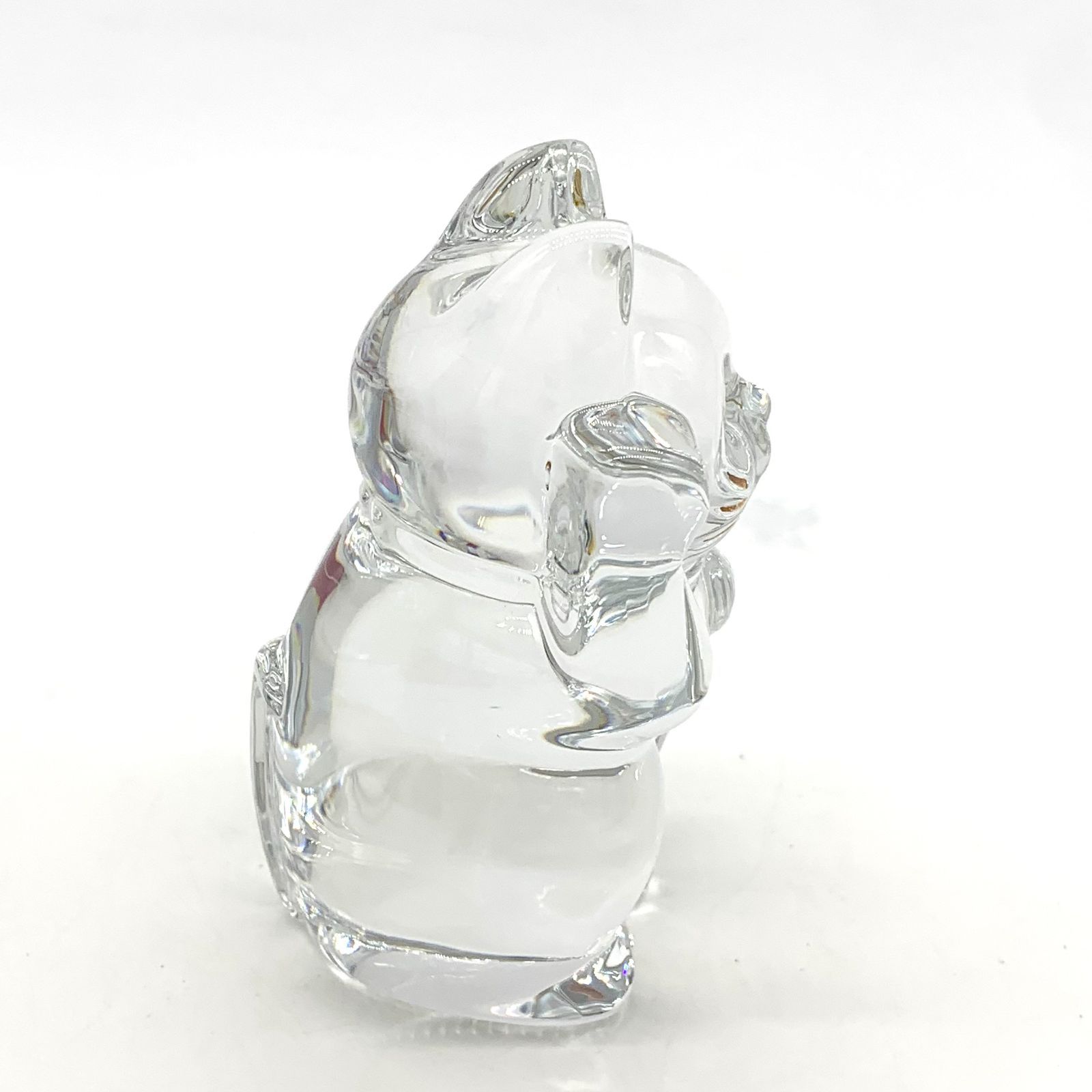 ▽【SAランク・新品未使用品】Baccart/バカラ 招き猫 オブジェ 置物 