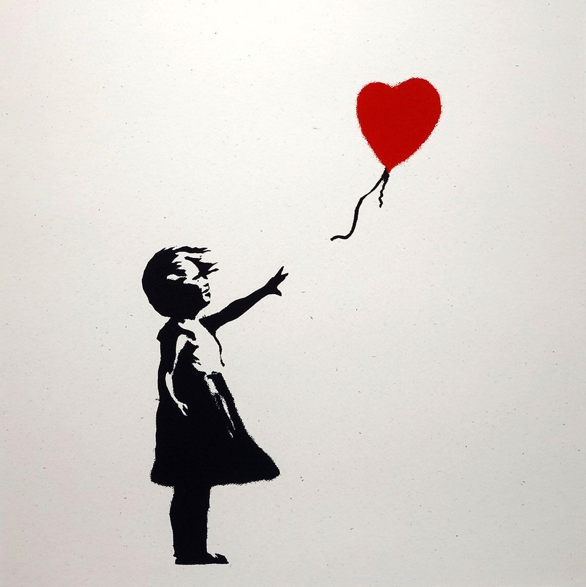 バンクシー Girl with Balloon WCP版 リプロダクション 額入り Banksy 赤い風船 壁画 絵画 美術品 アート 真作保証 -  メルカリ