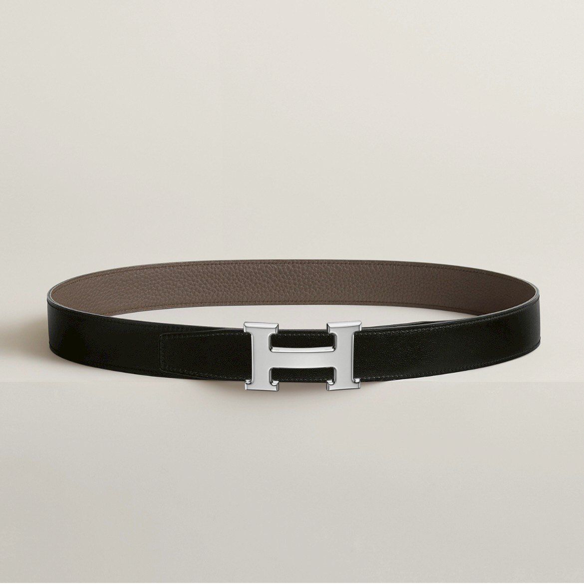 新品未使用 Hermès エルメス Ceinture H boucleArgent Cuir seul