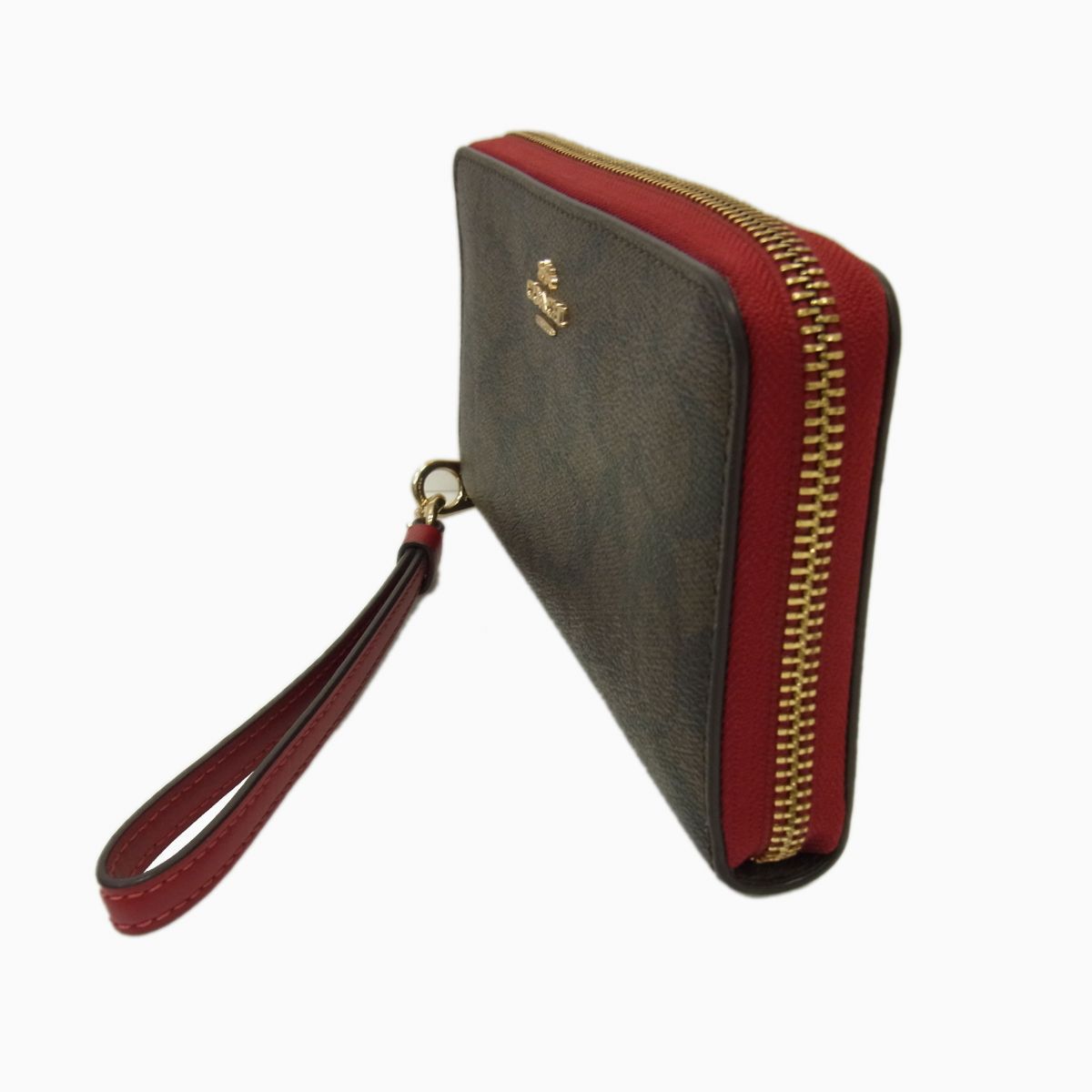 美品 定価66,000円◇COACH C4452 コーチ シグネチャー ラウンドジップ  