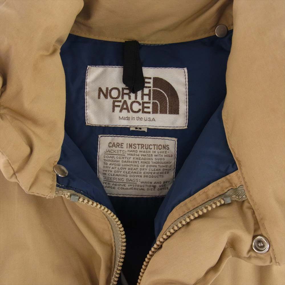 THE NORTH FACE 茶タグ ベージュ ダウンジャケット 70s THE NORTH FACEノースフェイス 茶タグ ダウンジャケット