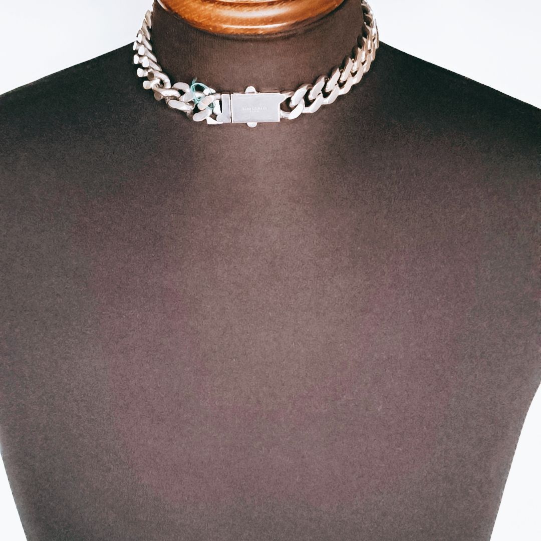 新品未使用】SAINT LAURENT◇メタルカーブチェーンネックレス サン 