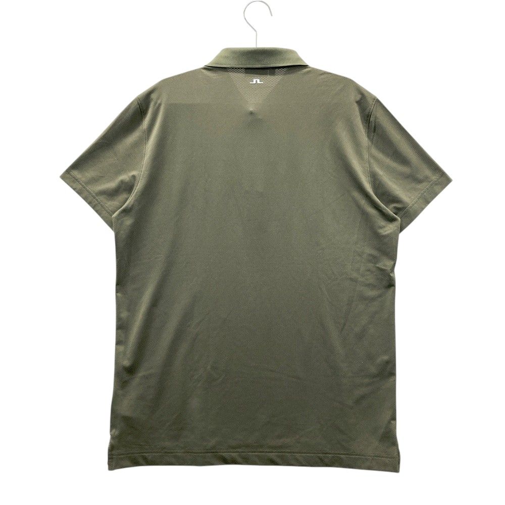 サイズ L J.LINDEBERG ジェイリンドバーグ フロントロゴ 半袖ポロシャツ カーキ系 240101533938 ゴルフウェア メンズ ストスト