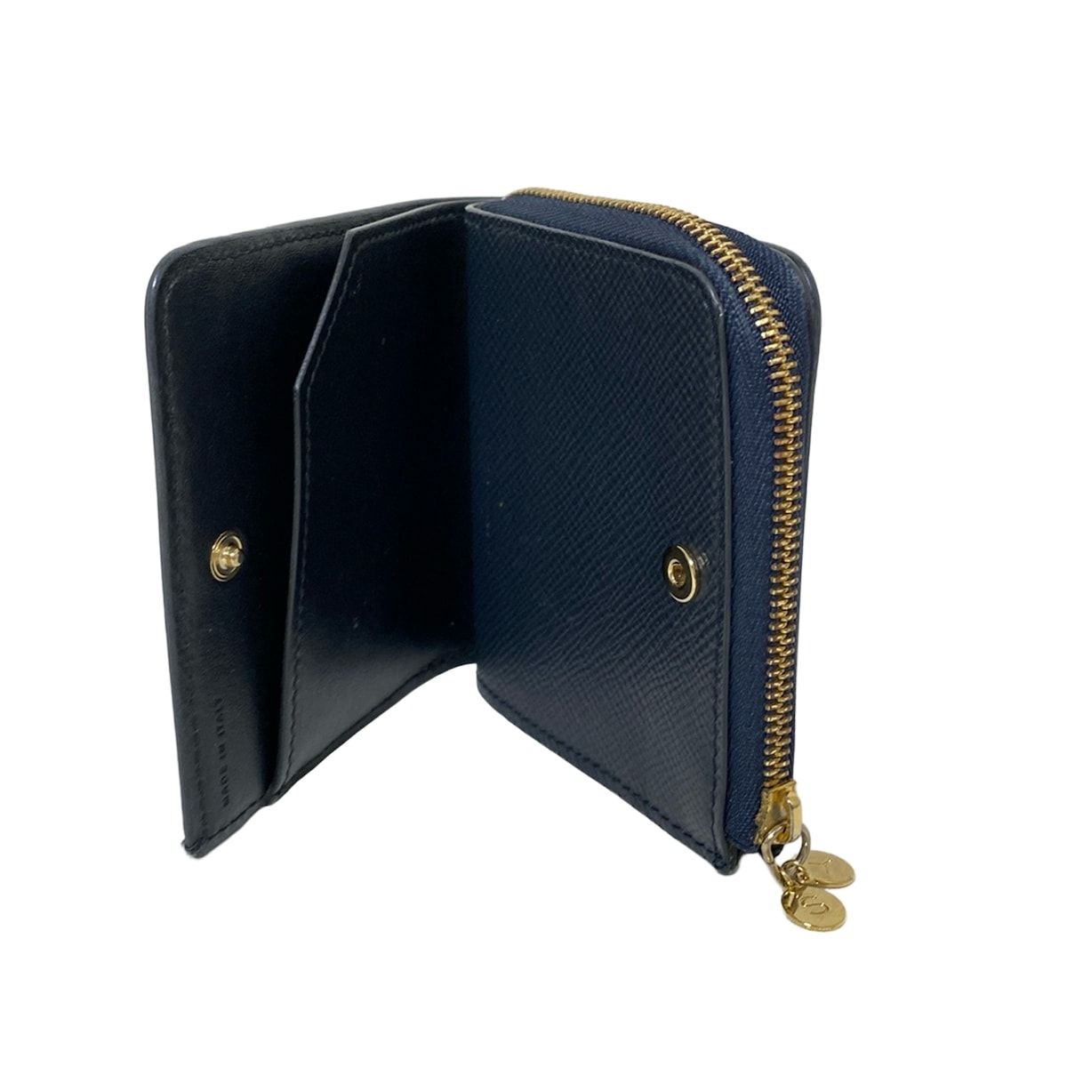 【超激レア】スマイソン　SMYTHSON コインケース 折り畳み ダークネイビー 超激レア】スマイソン SMYTHSON コインケース 折り畳み ダーク