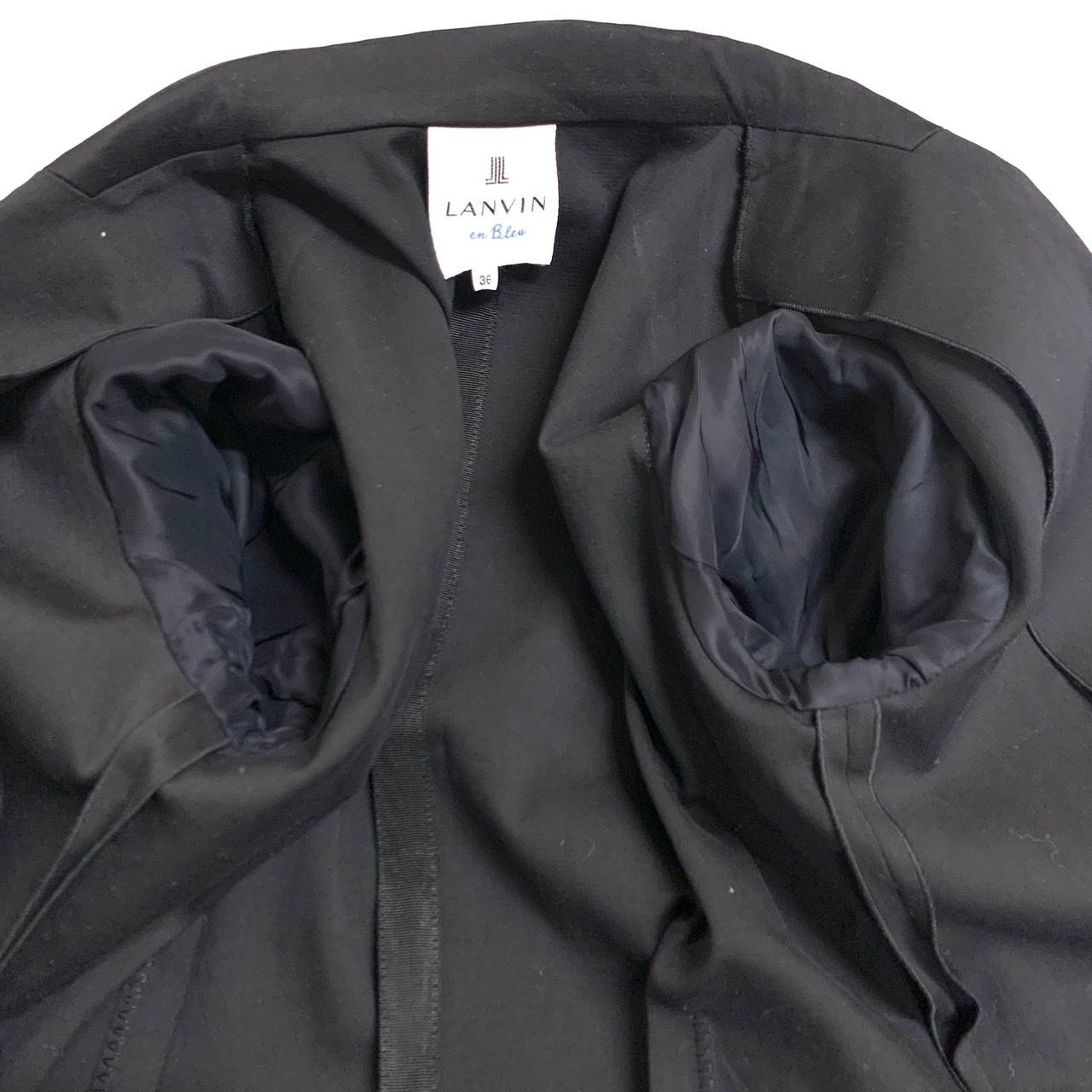 LANVIN en Bleu】ランバン/シングルトレンチコート/36/ブラック