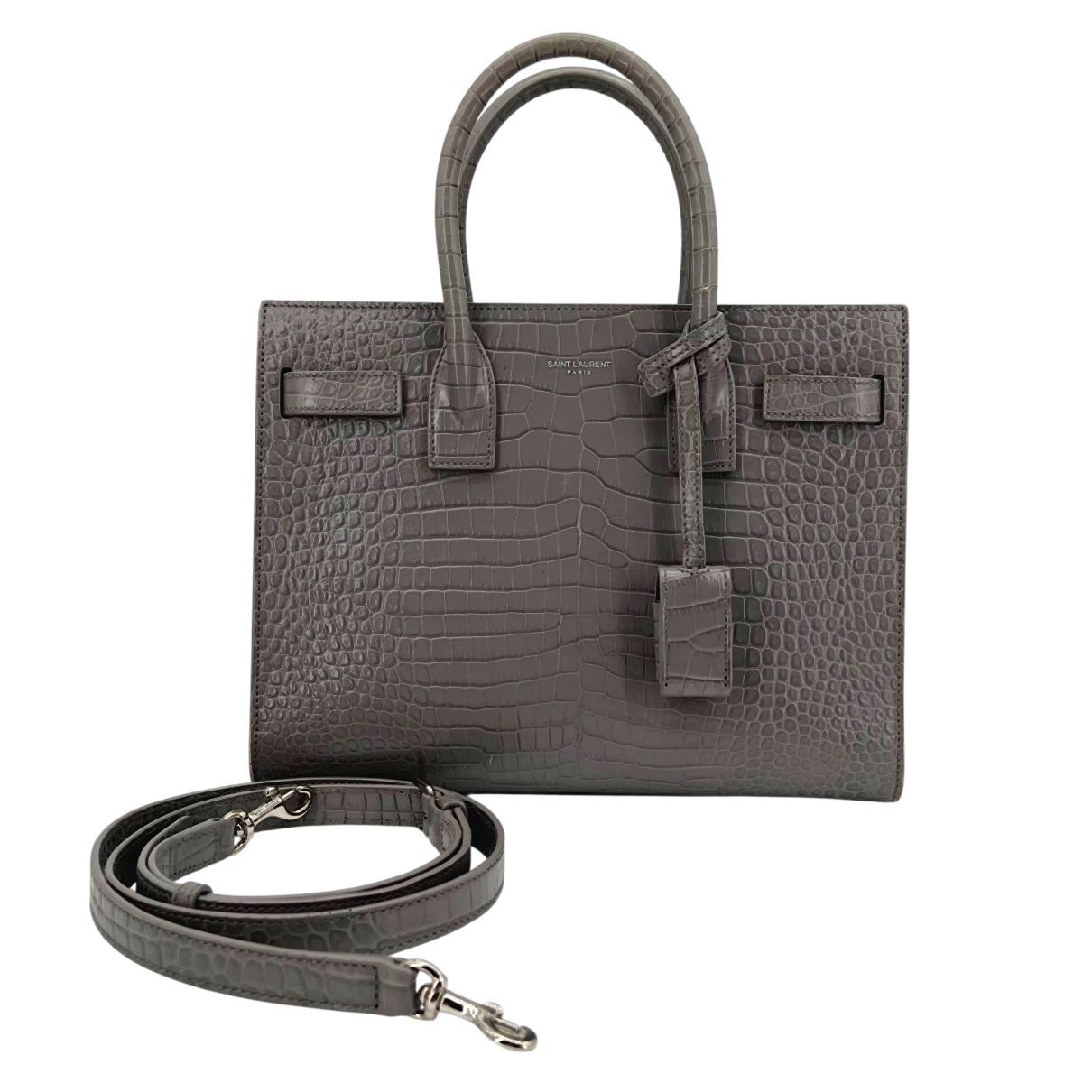 SAINT LAURENT サックドジュール　グレー ハンドバッグ シンプルが信条なら、使い勝手の良いサンローランの「サックドジュール