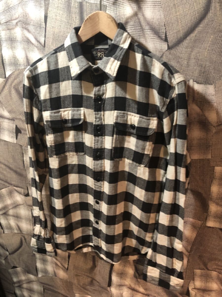 ２４年 RRL Ralph Lauren ラルフローレン ブロックチェックシャツ 古着 長袖シャツ FK