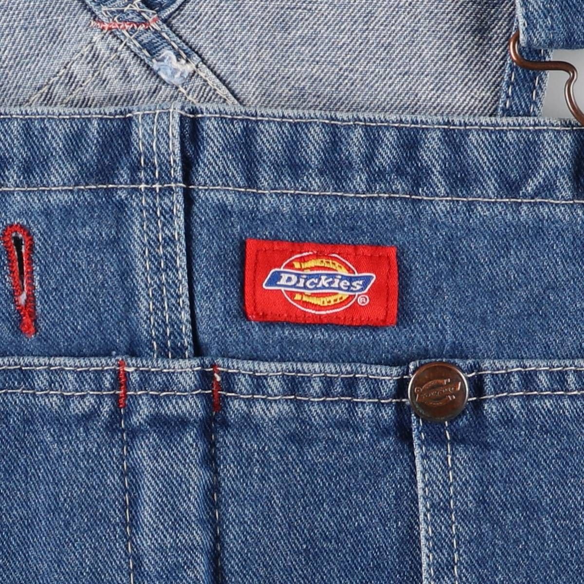 Dickies デニムオーバーオール/ヘビーオンス/古着/実寸W44L27 Dickies デニムオーバーオール/ヘビーオンス/古着/実寸W44L27