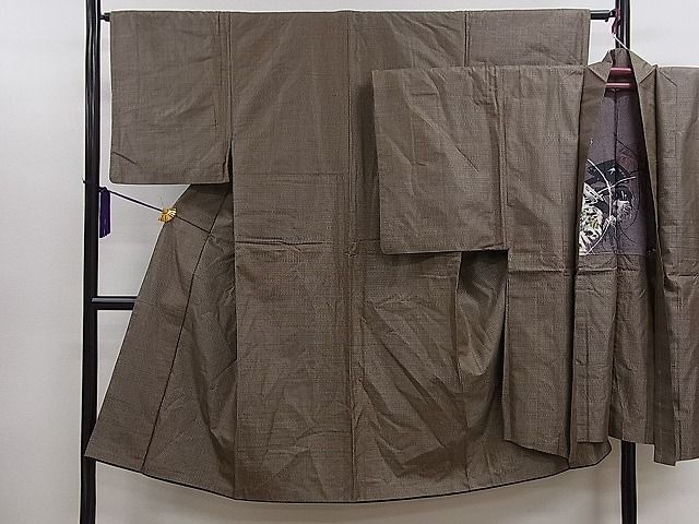 平和屋1男性　紬　アンサンブル　吉祥文　逸品　CAAG9429ze