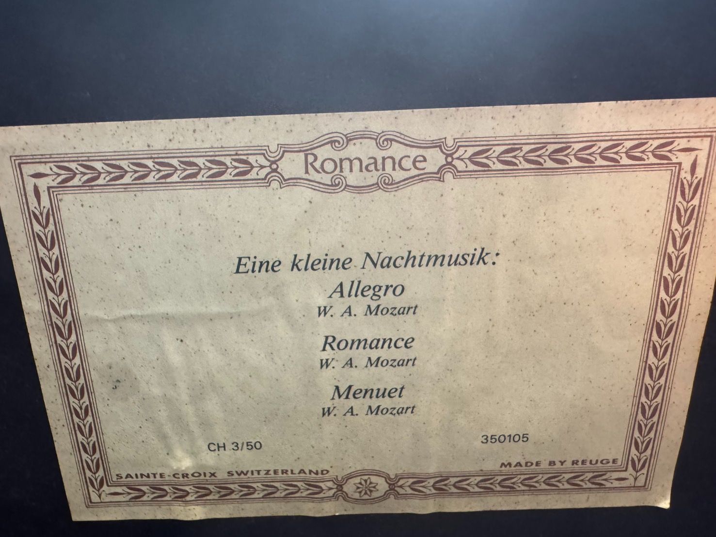 REUGE romance