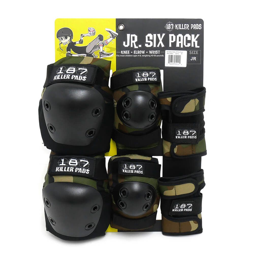 187 KILLER PADS KIDS PADSET ワンエイトセブンキラーパッド 子供用パッドセット JUNIOR SIX PACK CAMO プロテクター セーフティーギア スケートボード スケボー