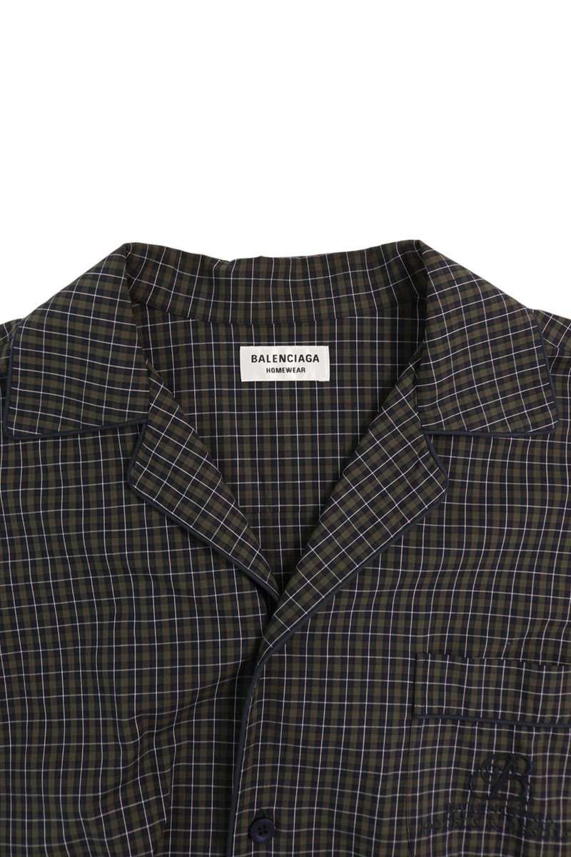 バレンシアガ 659014 TKM34 オーバーサイズパジャマ長袖シャツ
