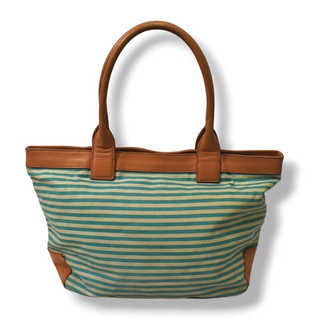 【初回限定】 トリーバーチ TORY BURCH 大容量 トートバッグ ボーダー柄 青x白 バッグ