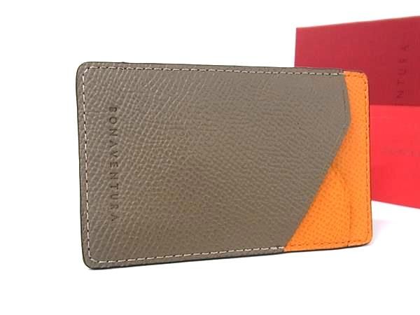 BONAVENTURA チャコール レザー カードケース❤︎ ボナベンチュラ 財布•カードケース BONAVENTURA チャコール レザー