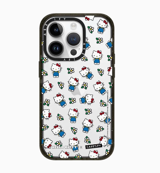 hellokitty iPhone 16 Proケース 透明ケース iPhoneケース 可愛い iPhone15ケース 黒枠 スマホケース iPhone14ケース iPhone13ケース 衝擊吸收