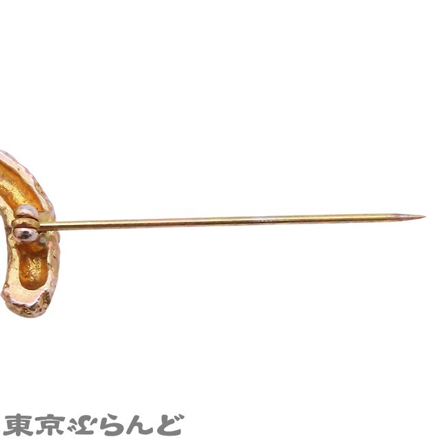 シャネル CHANEL ココマーク 溶岩 ブローチ 93A ゴールド メタル