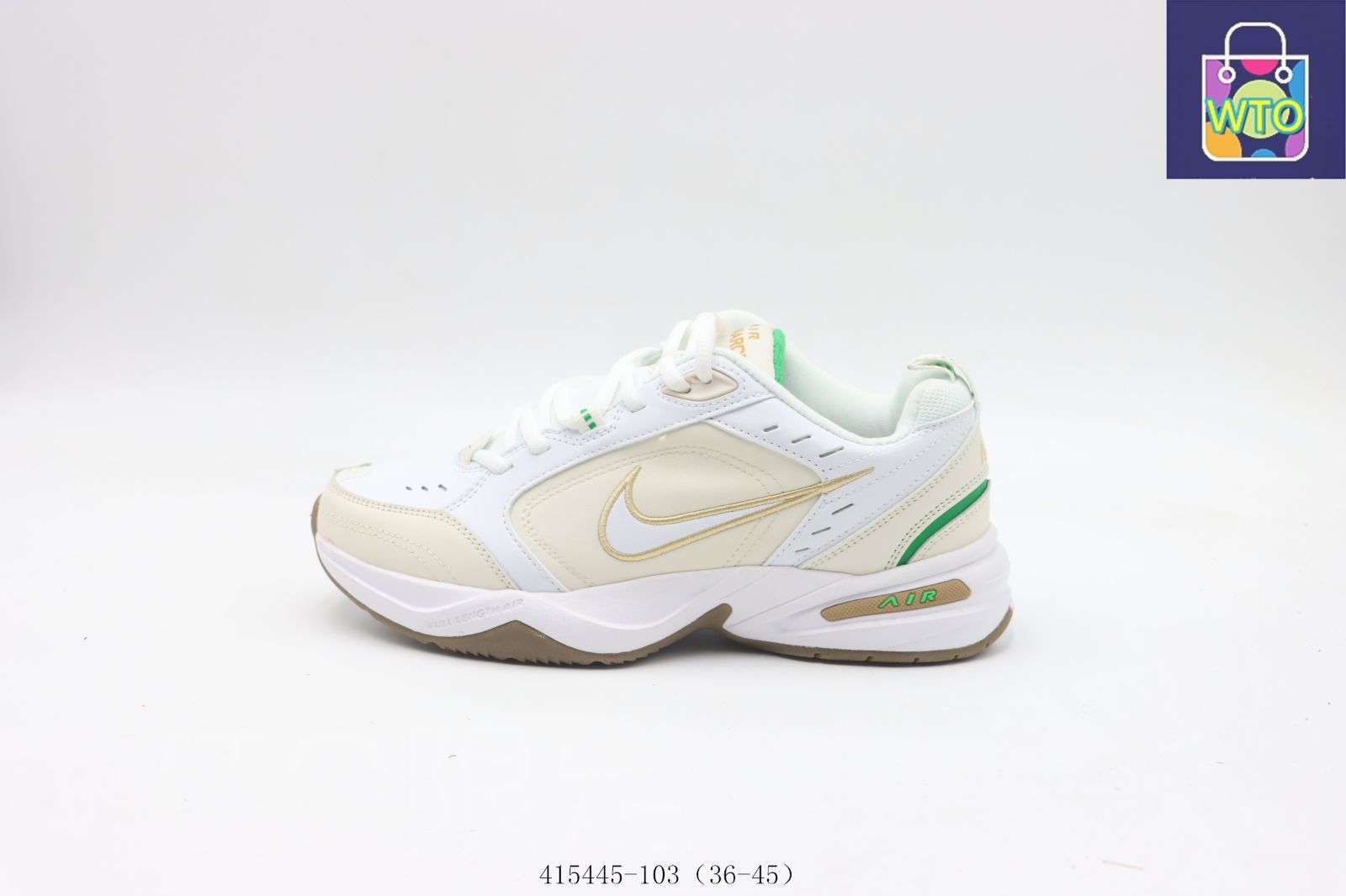 今日 ナイキ ランニングシューズ 米白緑 415445-103 Beige-Green