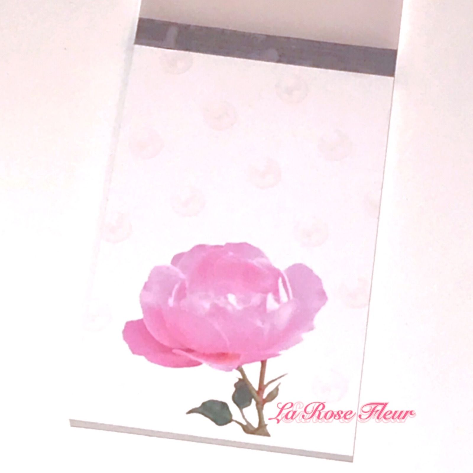 メルカリShops - ハンドメイド☆薔薇 ローズ メモ帳 1冊☆かわいい お花 メッセージカード