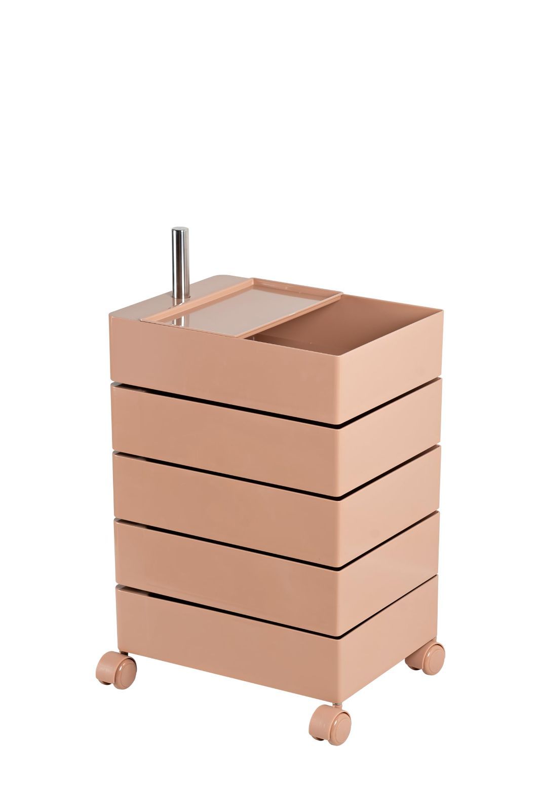 360°コンテナ 5段 リプロダクト トレイ キャスターワゴン ドロワー