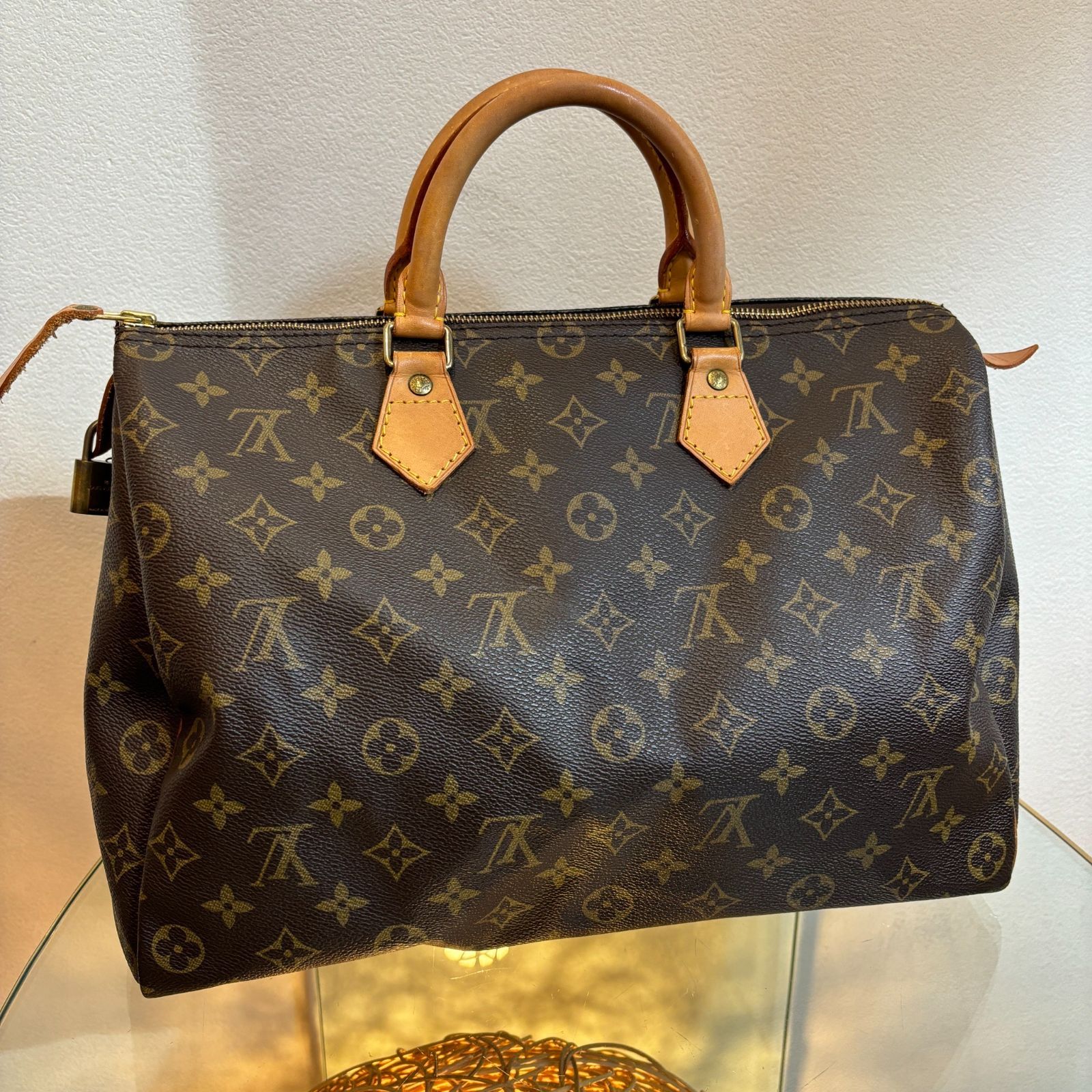 美品✨LOUIS VUITTON M41524 モノグラム スピーディ35 LOUIS VUITTON】ルイ・ヴィトン スピーディ35 M41524 モノグラム