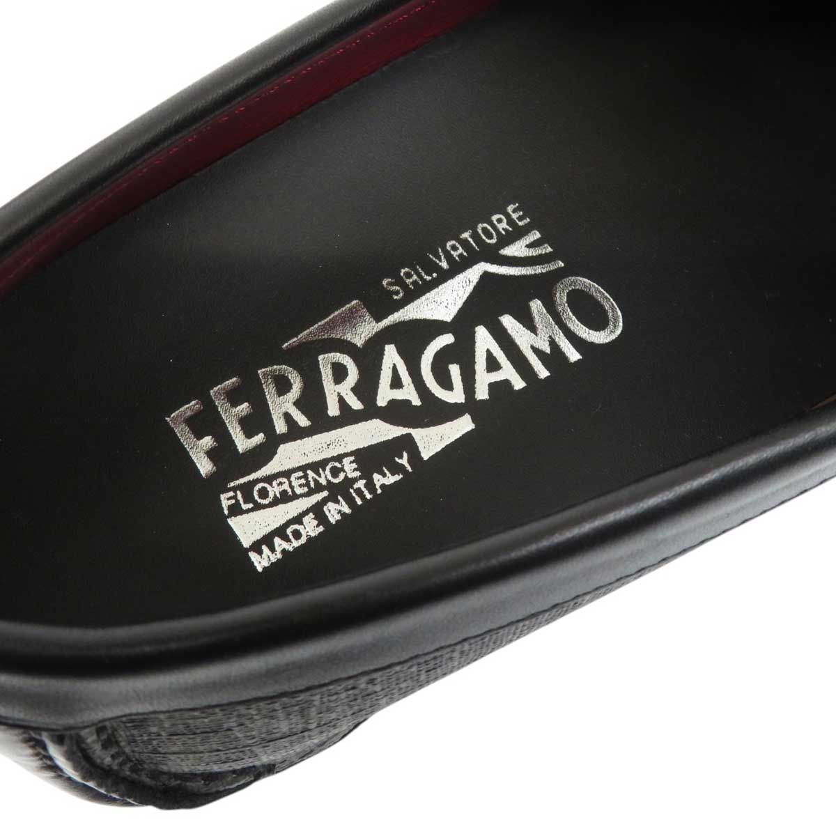  フェラガモ ガンチーニ ドライビングシューズ メンズ グレー ブラック Salvatore Ferragamo アパレル 小物 その他 靴