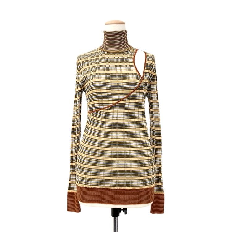 未使用品 JUN MIKAMI ジュンミカミ ランダムリブタートル カットソー  